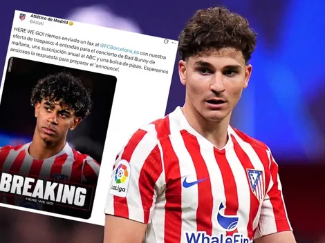 Atlético de Madrid se burla de los rumores de salida de Julián Álvarez al Barcelona