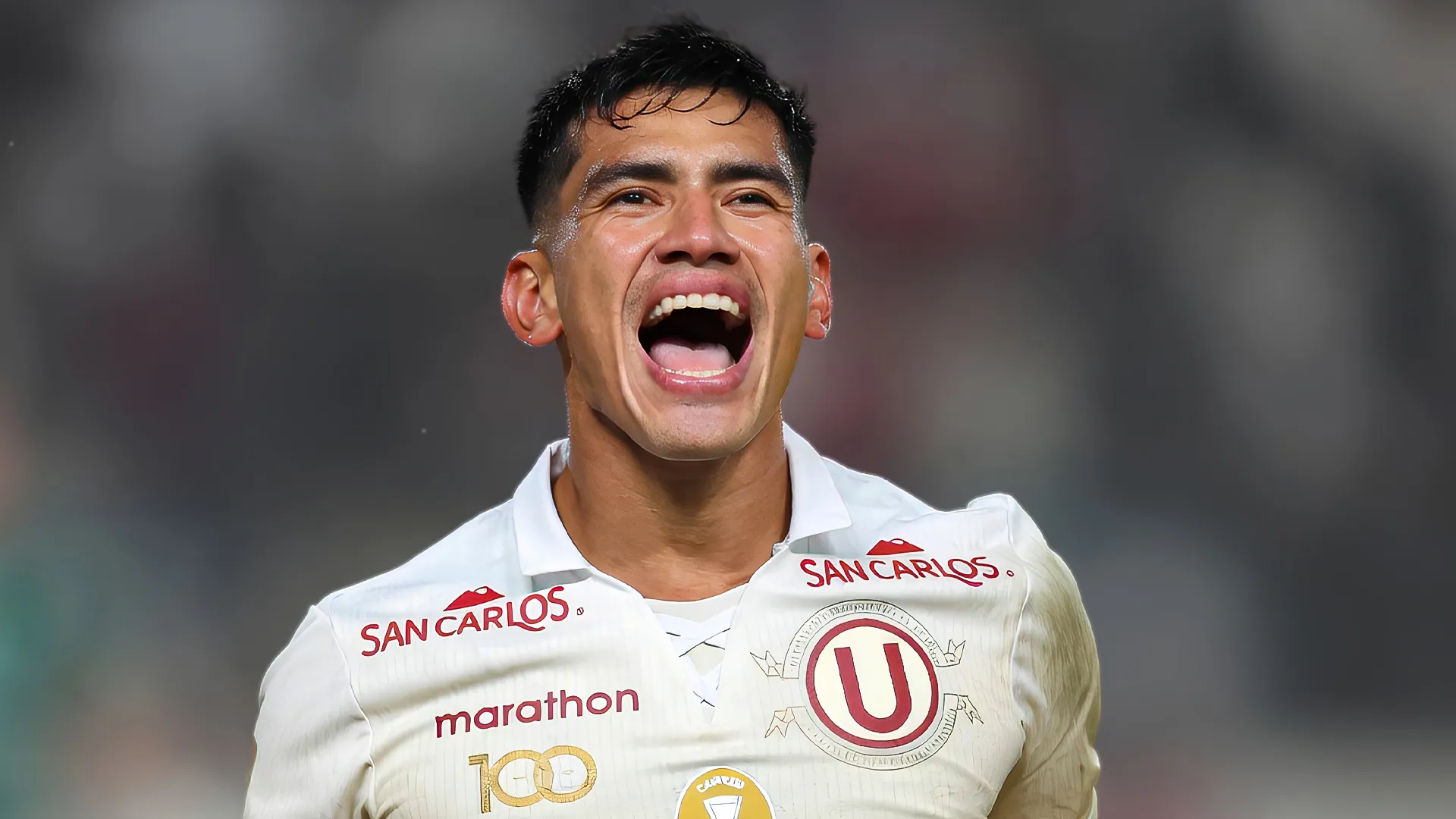 José 'Tunche' Rivera festejando un gol con Universitario en el Torneo Apertura 2026.