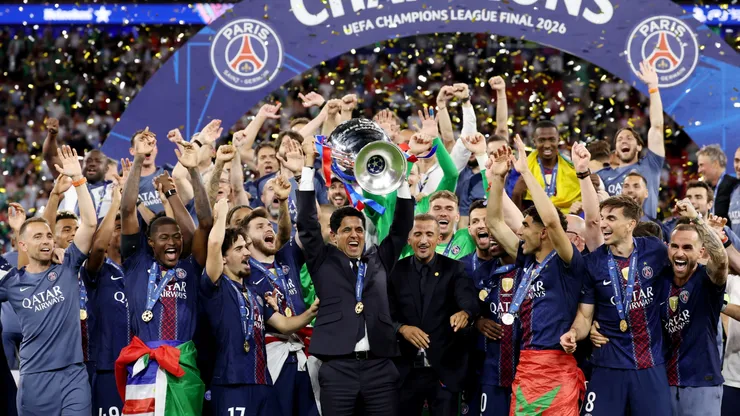 PSG festeja su bicampeonato en la Champions League.