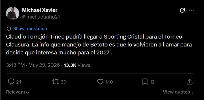 Fuente: @michaelinho21