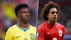 Vinícius Júnior y Adalberto Carrasquilla, figuras de Brasil y Panamá, respectivamente.