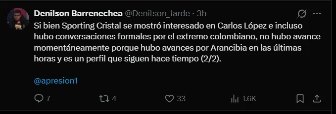 Fuente: @Denilson_Jarde
