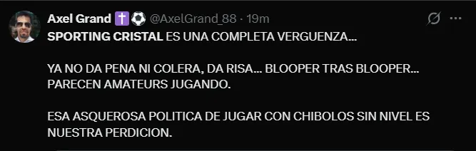 Fuente: 'X'.