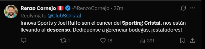 Fuente: 'X'.