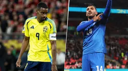 Suecia y Grecia juegan un amistoso internacional en Solna, Estocolmo.