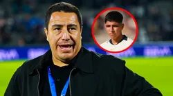 El DT Efraín Juárez y el volante Piero Quispe.