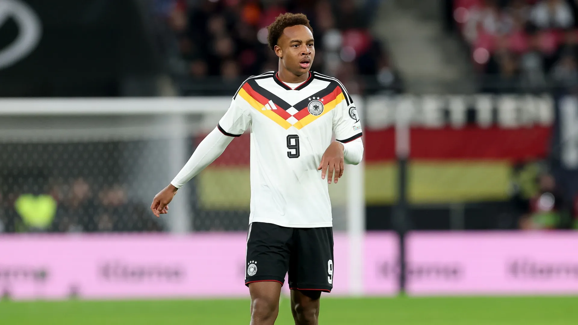 Assan Ouédraogo, en su único partido con la Selección mayor de Alemania (Getty Images).