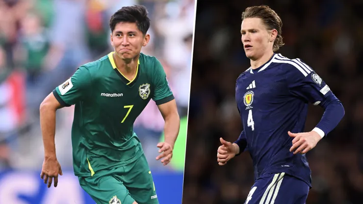 Miguel Terceros y Scott McTominay, figuras de Bolivia y Escocia, respectivamente.