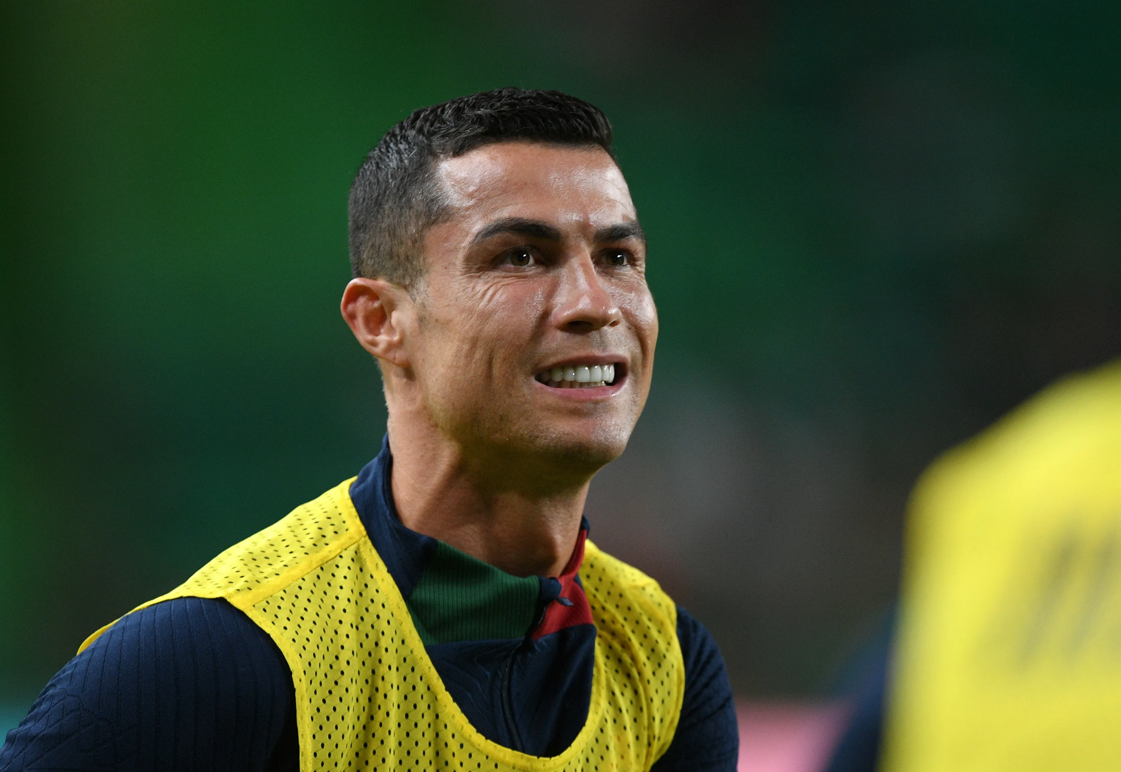 Cristiano Ronaldo preparándose para el partido amistoso entre Portugal vs. Chile previo al Mundial 2026. (Foto: Getty Images)