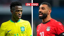 Vinícius Júnior y Mohamed Salah en la previa del amistoso entre Brasil vs. Egipto de cara al Mundial 2026.
