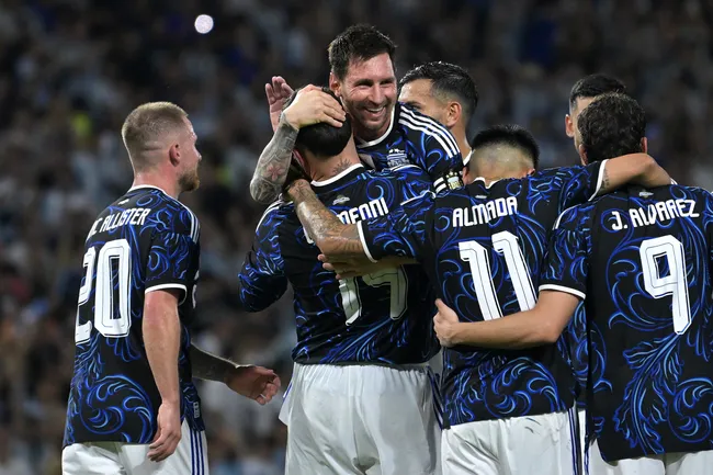 Selección Argentina celebrando (Foto: Getty).