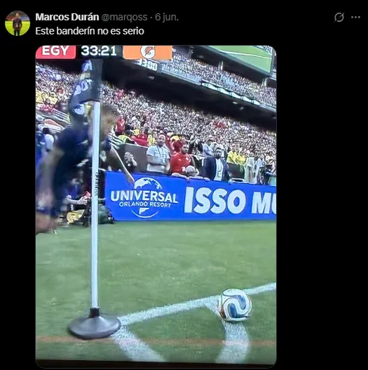Banderín del Brasil vs. Egipto (Foto: X).