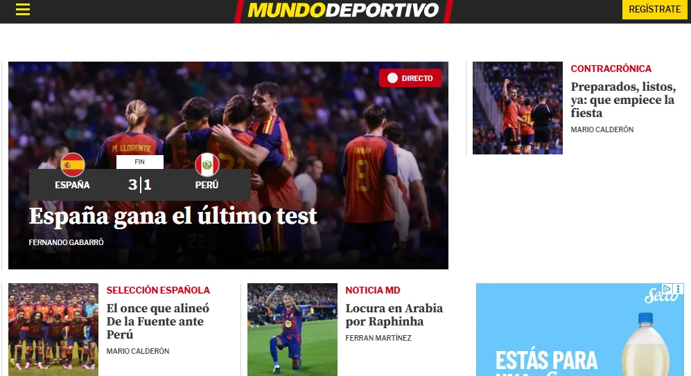 Portada de Mundo Deportivo (MD).