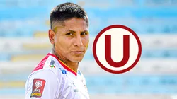 Raúl Ruidíaz y el escudo de Universitario.
