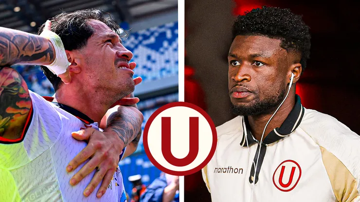 Gianluca Lapadula y Sekou Gassama en Universitario.