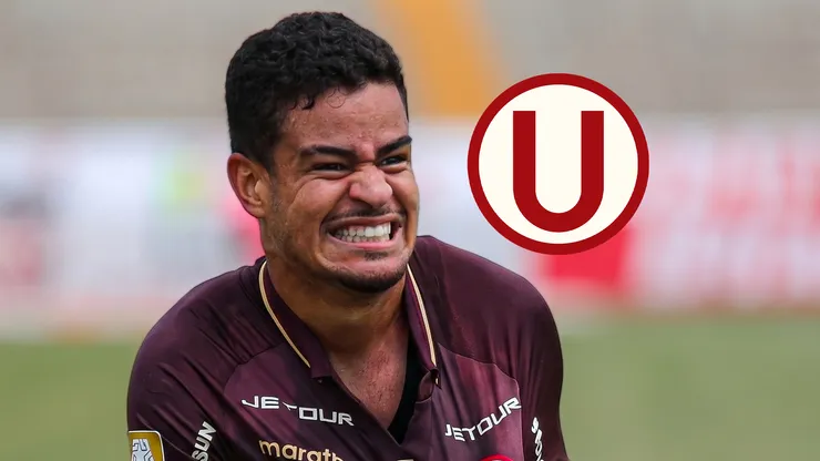 Miguel Silveira celebrando un gol con Universitario.