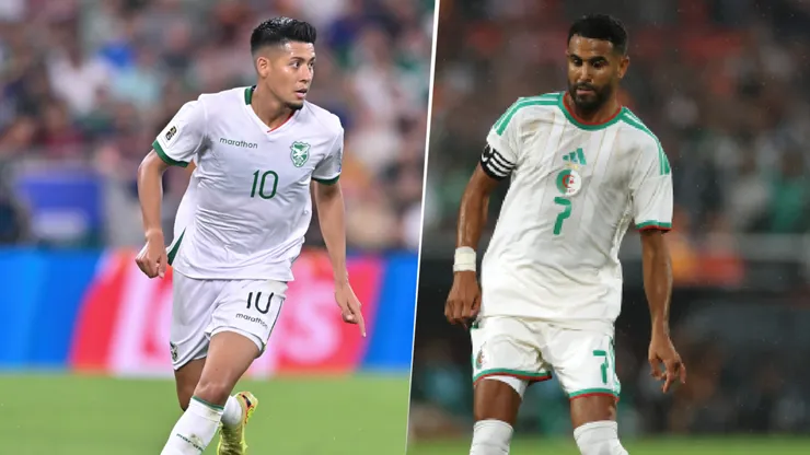 Ramiro Vaca y Riyad Mahrez, figuras de Bolivia y Argelia, respectivamente.