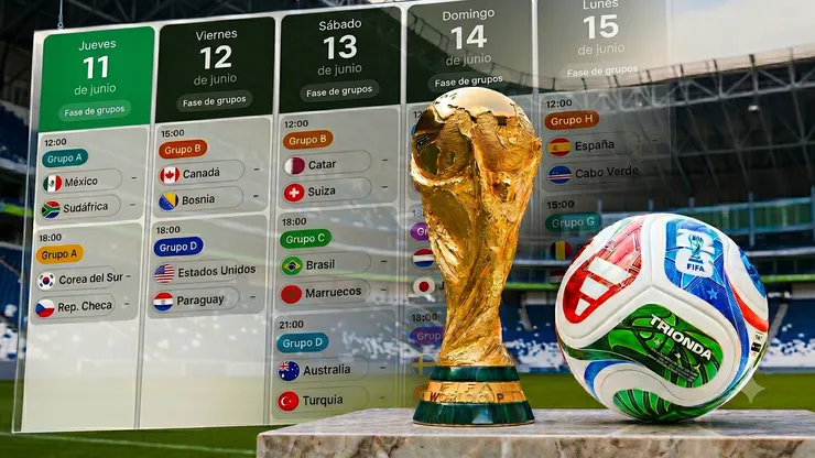 Descarga el calendario completo del Mundial 2026 para excel.