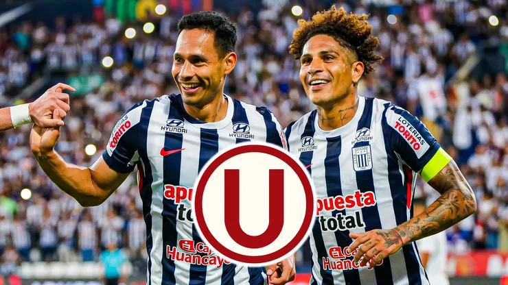 Renzo Garcés, Paolo Guerrero y el escudo de Universitario.