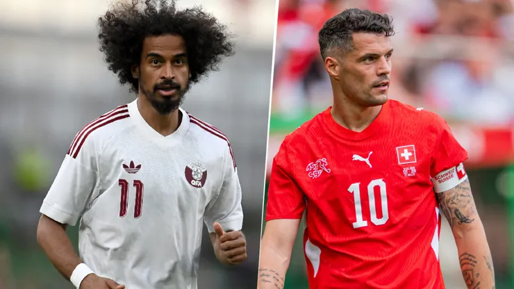 Akram Afif y Granit Xhaka, figuras de Qatar y Suiza.