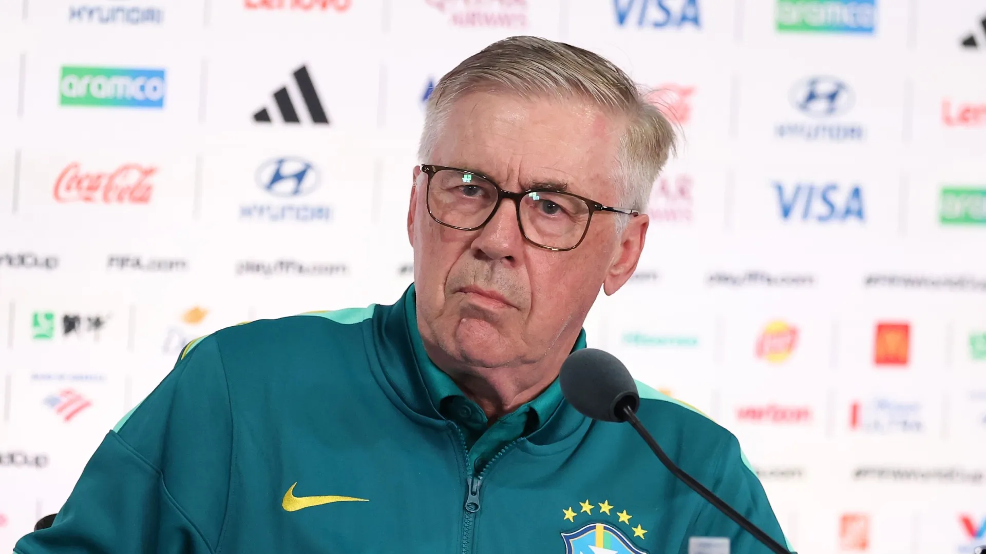 Carlo Ancelotti, DT de Brasil (Getty Images).