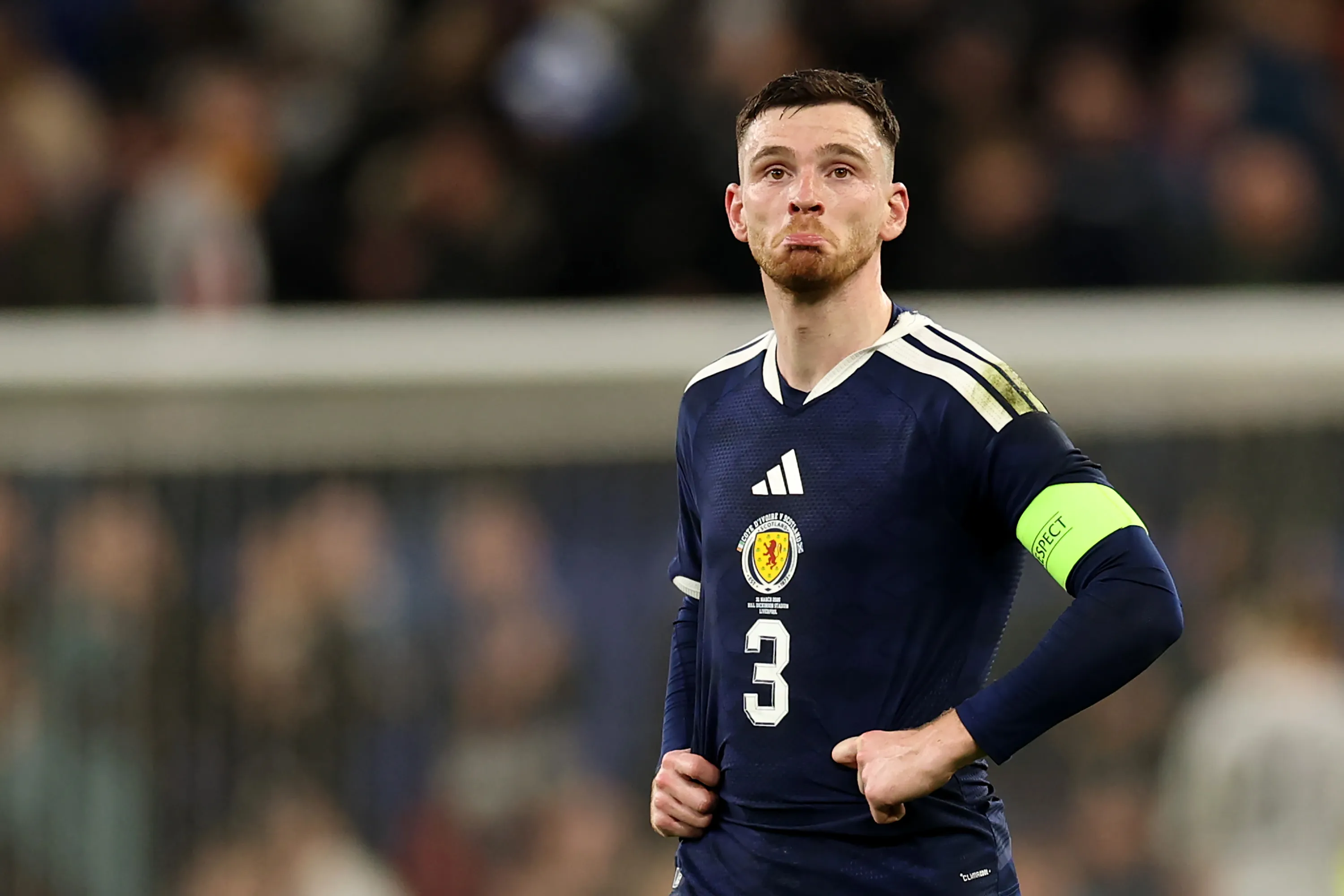 Andrew Robertson capitán de Escocia (Foto: Getty).