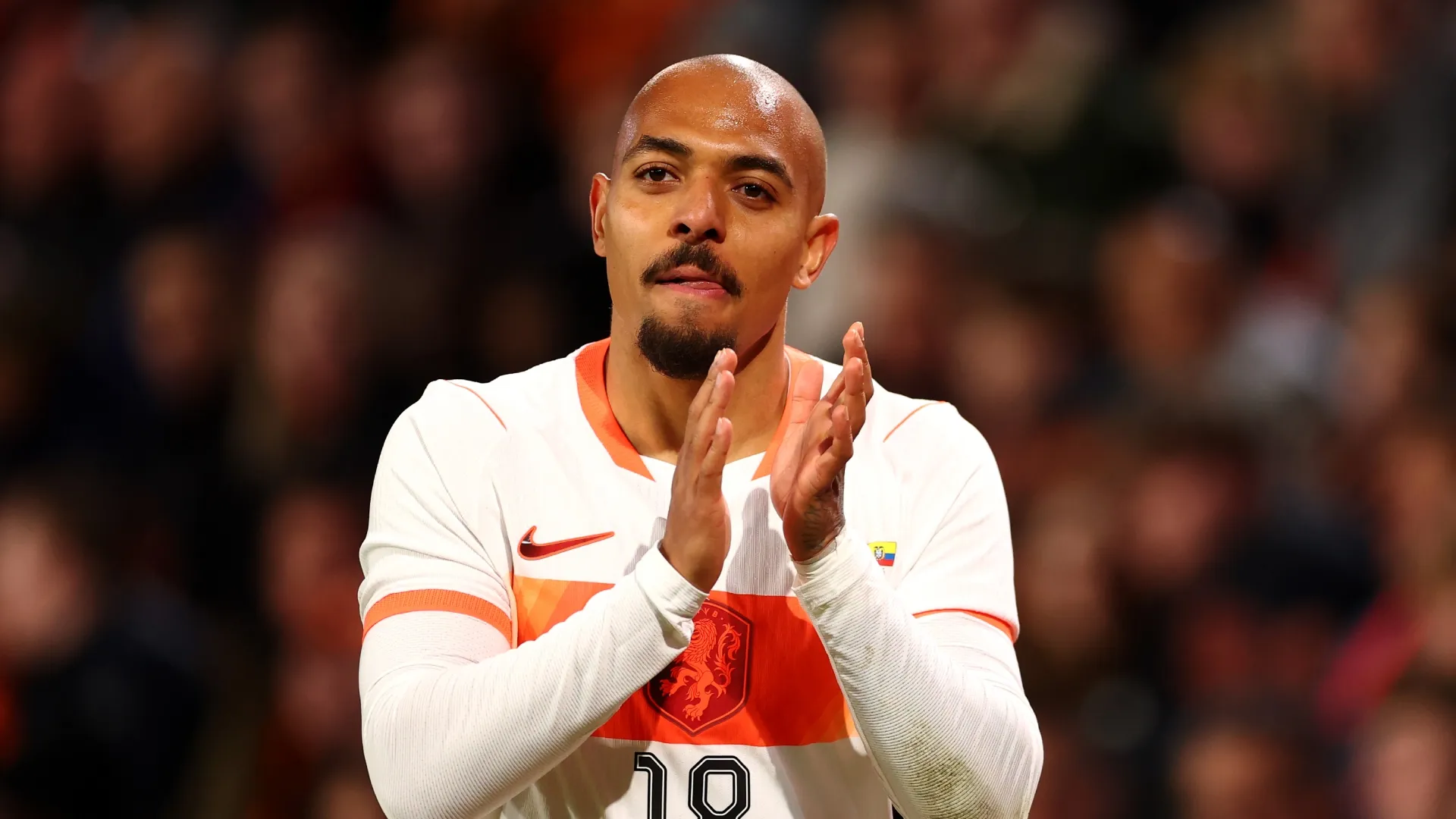 Donyell Malen, de gran presente con Países Bajos y buena temporada con la Roma (Getty Images).
