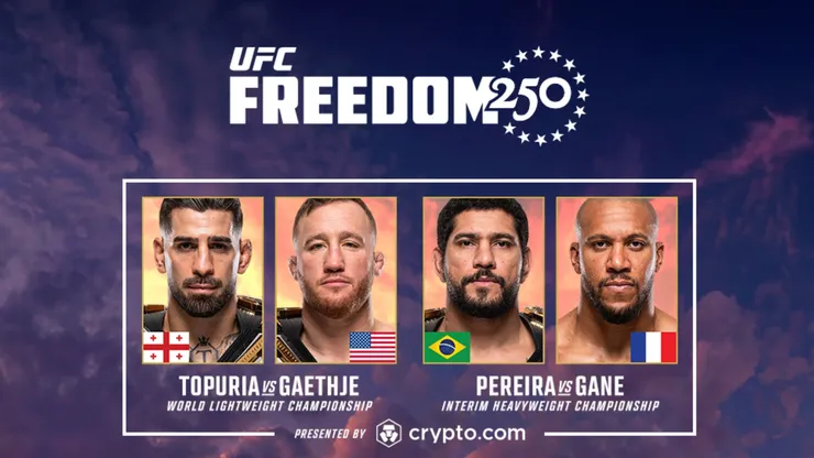 Dos peleas por título en la UFC Freedom 250 desde la Casa Blanca.