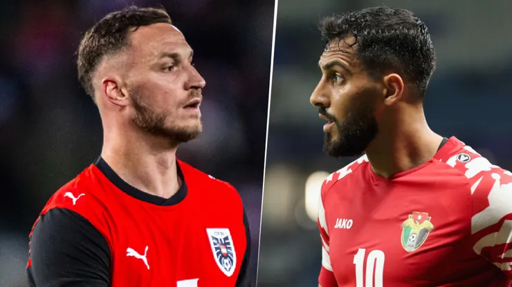 Marko Arnautovic y Mousa Tamari, figuras de Austria y Jordania, respectivamente.