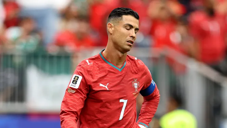 La decepción de Cristiano Ronaldo por el flojo partido de Portugal.