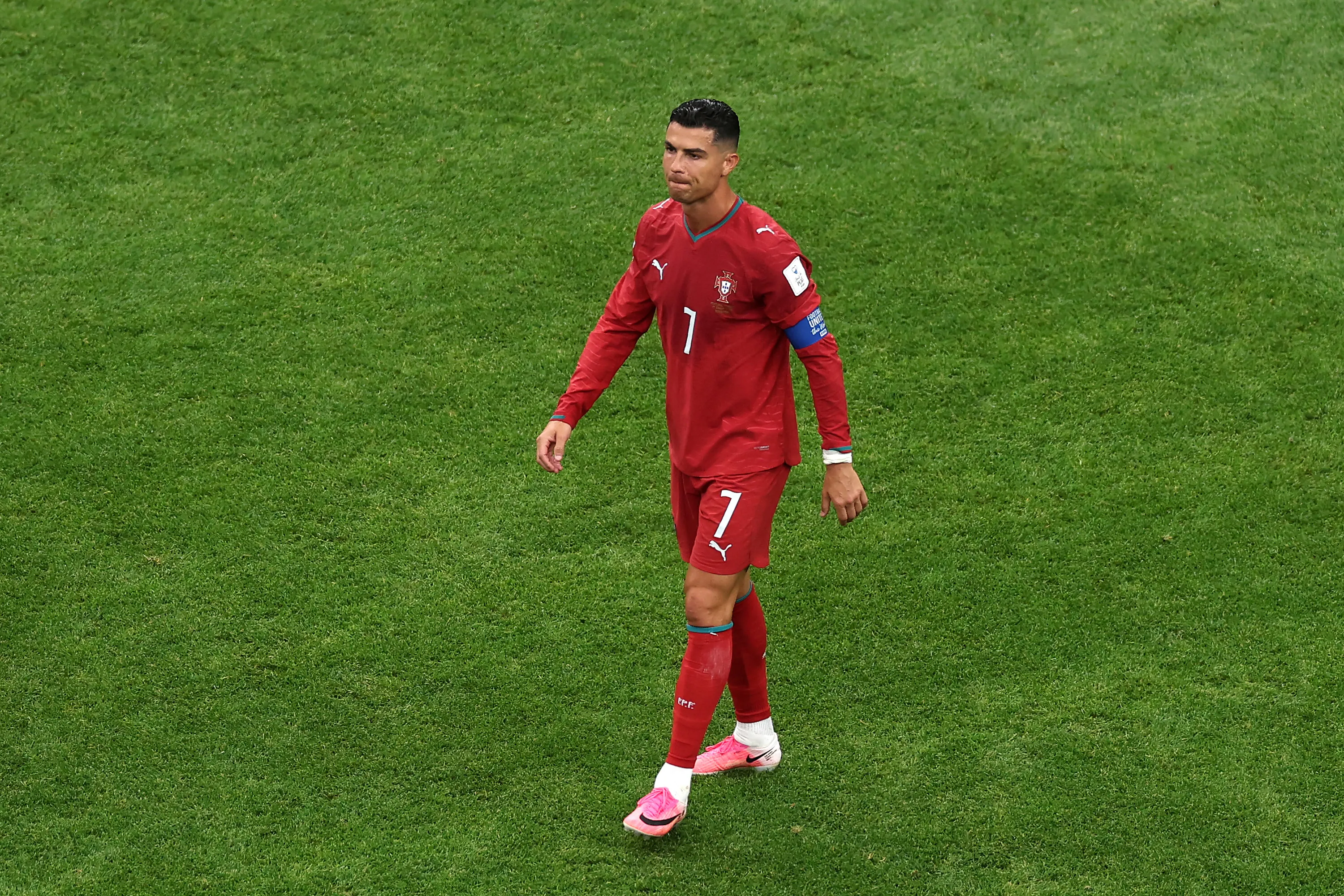 Cristiano  Ronaldo después de empatar en el debut del Mundial 2026 (Foto: Getty).