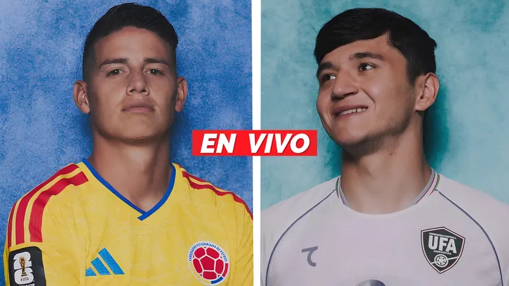 James Rodríguez y Abdukodir Khusanov en la previa del partido entre Uzbekistán vs. Colombia por el Mundial 2026.