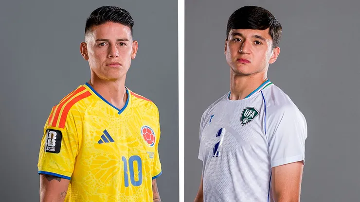 James Rodríguez vs. Abdukodir Khusanov titulares en el partido entre Uzbekistán vs. Colombia por el Mundial 2026.