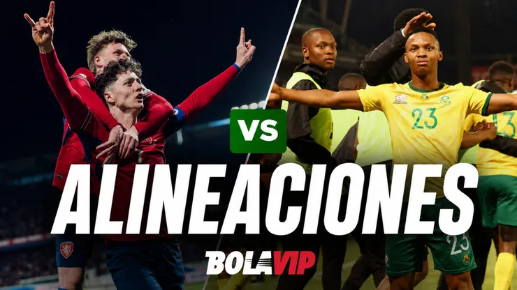 Alineaciones República Checa vs Sudáfrica