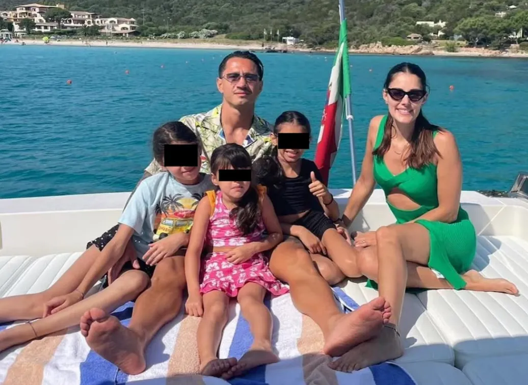 Gianluca Lapadula junto a su familia (Difusión).