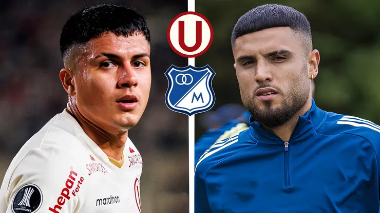 Jairo Concha de Universitario vs. Rodrigo Ureña de Millonarios.