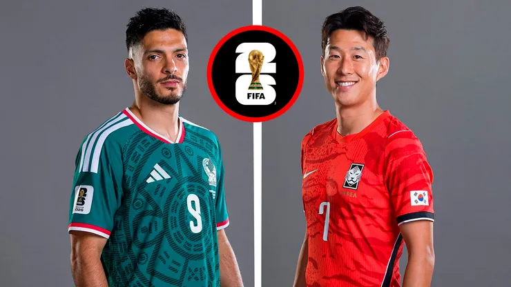Raúl Jiménez de México vs. Heung-min Son de Corea del Sur por la fecha 2 del Grupo A del Mundial 2026.