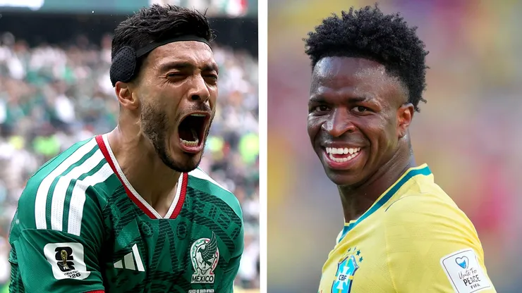 Raúl Jiménez de México vs. Vinícius Jr. de Brasil.