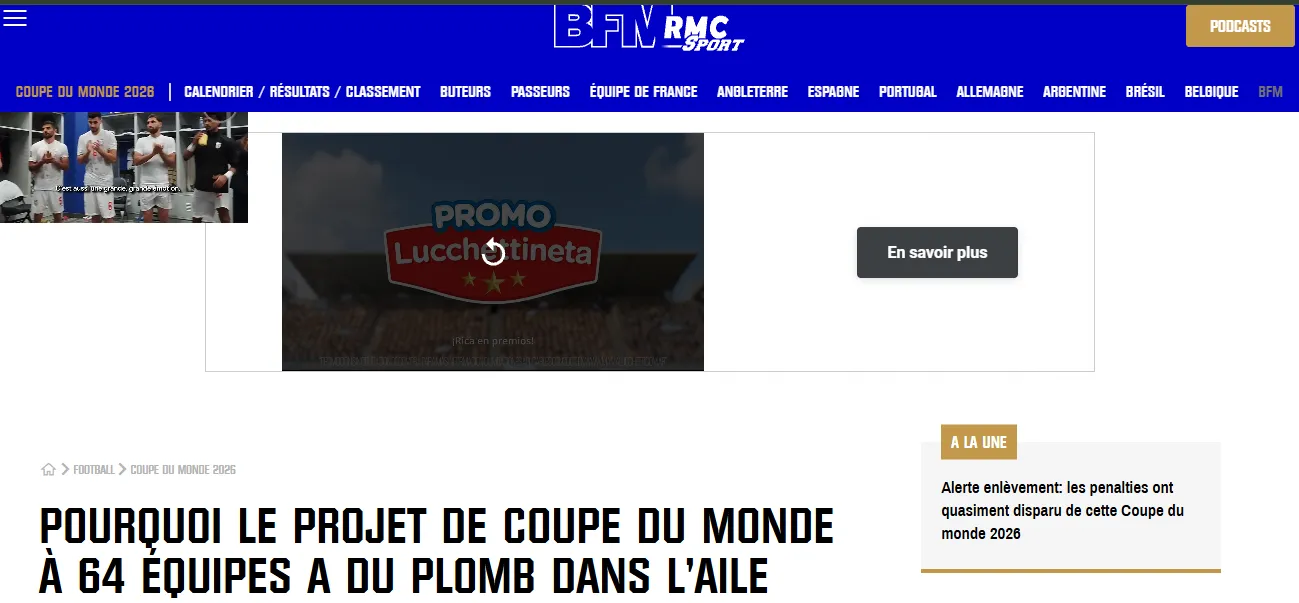 El artículo de RMC Sport firmado por Nicolas Pelletier (oficial).