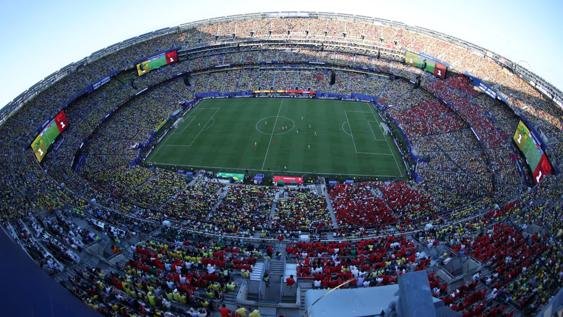 El MetLife Stadium, con vista desde lo alto, durante un partido del Mundial 2026 (Getty Images).