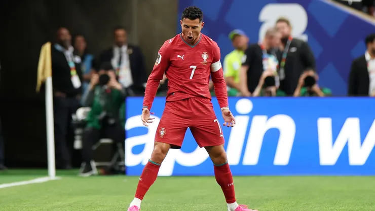 Cristiano Ronaldo, luego del 'Siu' por su gol ante Uzbekistán.