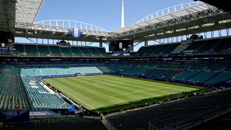 Vista desde adentro del Hard Rock Stadium, en Miami.