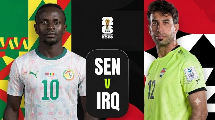 Senegal e Irak se enfrentan por el Grupo I del Mundial 2026.