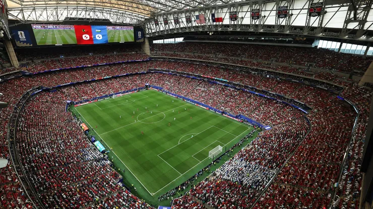 El NRG Stadium, visto desde adentro en un partido de Mundial.