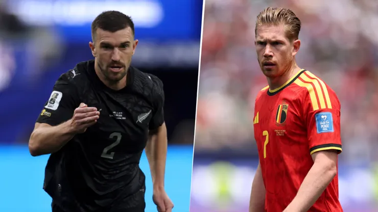 Tim Payne y Kevin de Bruyne, figuras de Nueva Zelanda y Bélgica, respectivamente.