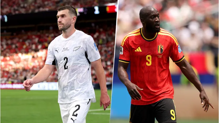 Tim Payne y Romelu Lukaku, figuras de Nueva Zelanda y Bélgica, respectivamente.