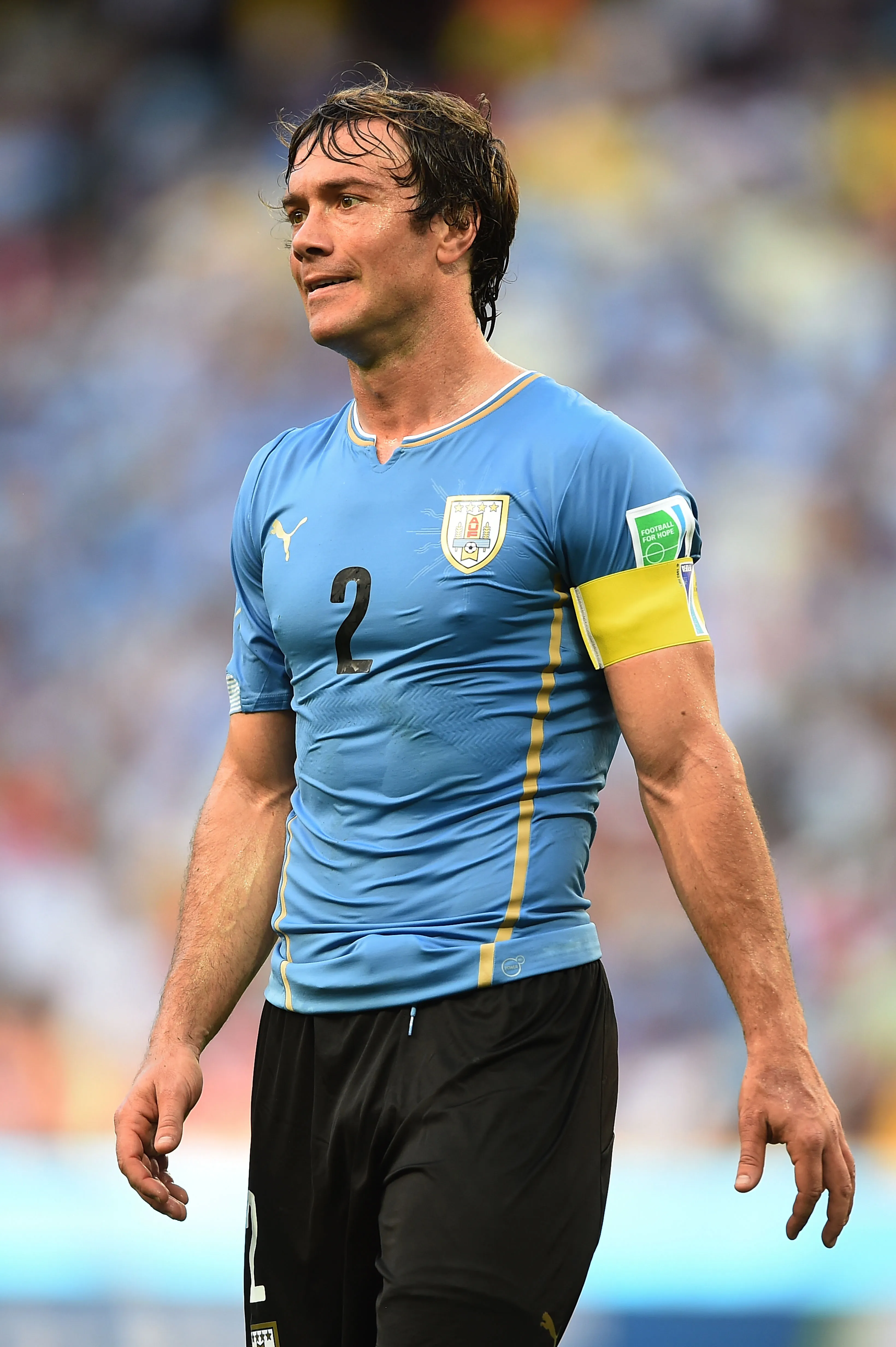 Diego Lugano cuando fue jugador de Uruguay en el Mundial Brasil 2014. (Foto: Getty Images)