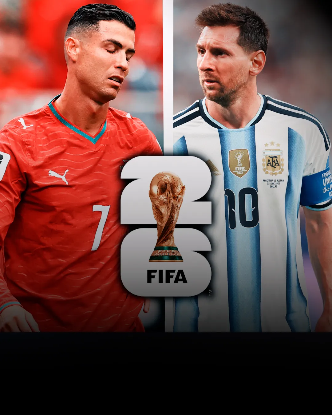 Cristiano Ronaldo y Lionel Messi le dicen adiós al Mundial tras este 2026. (Foto: Producción Bolavip)