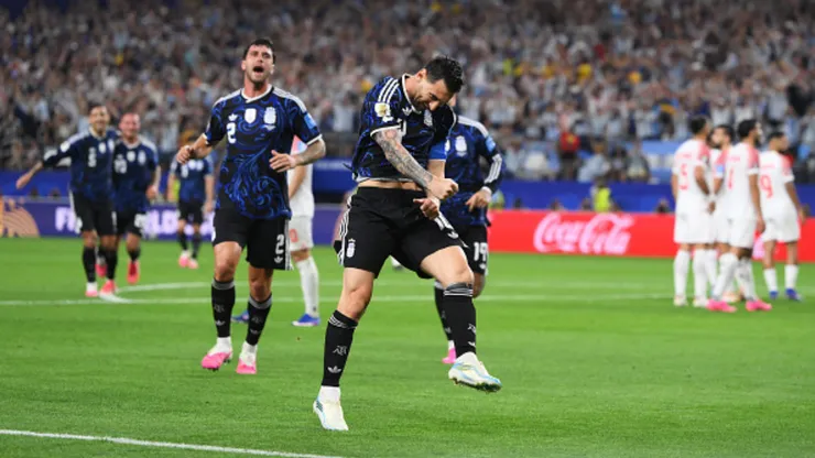 Lionel Messi celebrando.
