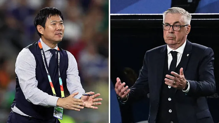 El salario de Carlo Ancelotti contra el de Hajime Moriyasu.